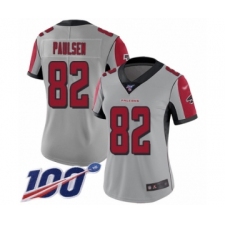Women's Atlanta Falcons #82 Logan Paulsen Limited Silver Inverted Legend 100th Season Football Jersey