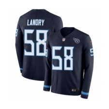 Youth Nike Tennessee Titans #58 Harold Landry Limited Navy Blue Therma Long Sleeve NFL Jersey