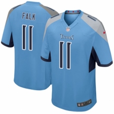 Men's Nike Tennessee Titans #11 Luke Falk Game Light Blue Alternate NFL Jersey