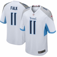 Men's Nike Tennessee Titans #11 Luke Falk Game White NFL Jersey