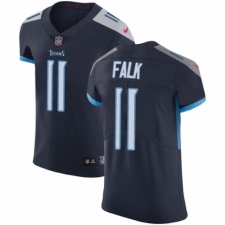 Men's Nike Tennessee Titans #11 Luke Falk Navy Blue Team Color Vapor Untouchable Elite Player NFL Jersey