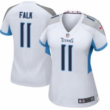 Women's Nike Tennessee Titans #11 Luke Falk Game White NFL Jersey