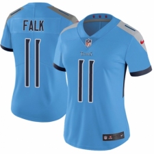Women's Nike Tennessee Titans #11 Luke Falk Light Blue Alternate Vapor Untouchable Limited Player NFL Jersey