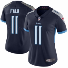 Women's Nike Tennessee Titans #11 Luke Falk Navy Blue Team Color Vapor Untouchable Limited Player NFL Jersey