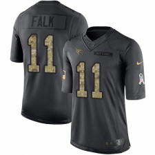 Youth Nike Tennessee Titans #11 Luke Falk Limited Black 2016 Salute to Service NFL Jersey