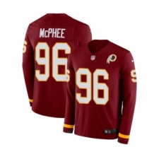 Youth Nike Washington Redskins #96 Pernell McPhee Limited Burgundy Therma Long Sleeve NFL Jersey