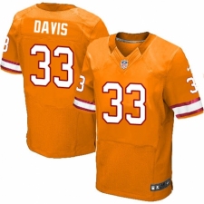 Men's Nike Tampa Bay Buccaneers #33 Carlton Davis Elite Orange Glaze Alternate NFL Jersey