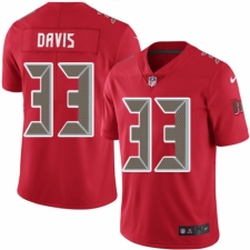 Men's Nike Tampa Bay Buccaneers #33 Carlton Davis Elite Red Rush Vapor Untouchable NFL Jersey