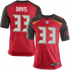 Men's Nike Tampa Bay Buccaneers #33 Carlton Davis Elite Red Team Color NFL Jersey