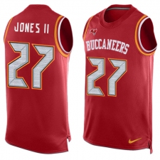 Men's Nike Tampa Bay Buccaneers #27 Ronald Jones II Limited Red Player Name & Number Tank Top NFL Jersey