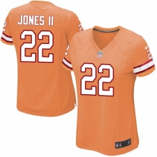 Women's Nike Tampa Bay Buccaneers #22 Ronald Jones II Elite Orange Glaze Alternate NFL Jersey