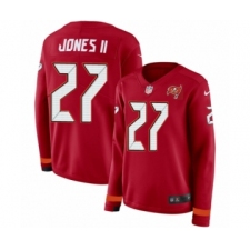 Women's Nike Tampa Bay Buccaneers #27 Ronald Jones II Limited Red Therma Long Sleeve NFL Jersey