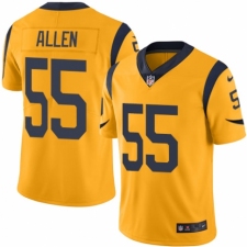 Men's Nike Los Angeles Rams #55 Brian Allen Limited Gold Rush Vapor Untouchable NFL Jersey