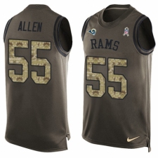 Men's Nike Los Angeles Rams #55 Brian Allen Limited Green Salute to Service Tank Top NFL Jersey
