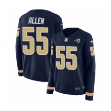 Women's Nike Los Angeles Rams #55 Brian Allen Limited Navy Blue Therma Long Sleeve NFL Jersey