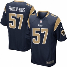 Men's Nike Los Angeles Rams #57 John Franklin-Myers Game Navy Blue Team Color NFL Jersey