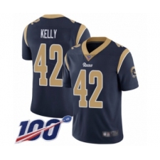 Men's Los Angeles Rams #42 John Kelly Navy Blue Team Color Vapor Untouchable Limited Player 100th Season Football Jersey