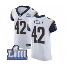 Men's Nike Los Angeles Rams #42 John Kelly White Vapor Untouchable Elite Player Super Bowl LIII Bound NFL Jersey