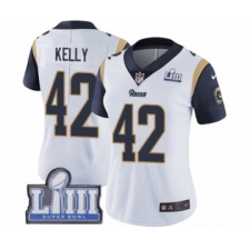 Women's Nike Los Angeles Rams #42 John Kelly White Vapor Untouchable Limited Player Super Bowl LIII Bound NFL Jersey
