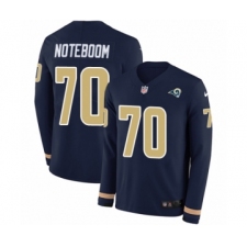 Men's Nike Los Angeles Rams #70 Joseph Noteboom Limited Navy Blue Therma Long Sleeve NFL Jersey