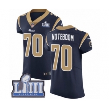 Men's Nike Los Angeles Rams #70 Joseph Noteboom Navy Blue Team Color Vapor Untouchable Elite Player Super Bowl LIII Bound NFL Jersey