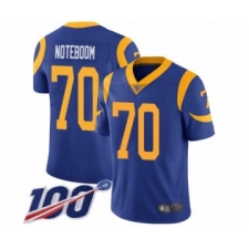 Youth Los Angeles Rams #70 Joseph Noteboom Royal Blue Alternate Vapor Untouchable Limited Player 100th Season Football Jersey
