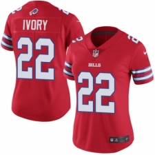 Women's Nike Buffalo Bills #22 Chris Ivory Limited Red Rush Vapor Untouchable NFL Jersey
