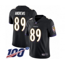 Men's Baltimore Ravens #89 Mark Andrews Black Alternate Vapor Untouchable Limited Player 100th Season Football Jersey