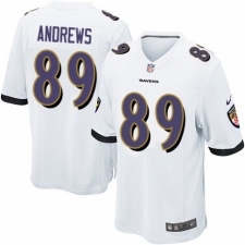 Men's Nike Baltimore Ravens #89 Mark Andrews Game White NFL Jersey