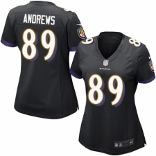 Women's Nike Baltimore Ravens #89 Mark Andrews Game Black Alternate NFL Jersey