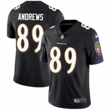 Youth Nike Baltimore Ravens #89 Mark Andrews Black Alternate Vapor Untouchable Elite Player NFL Jersey