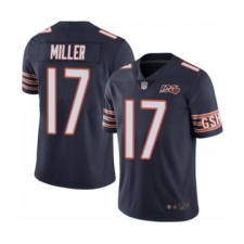 Men's Chicago Bears #17 Anthony Miller Navy Blue Team Color 100th Season Limited Football Jersey