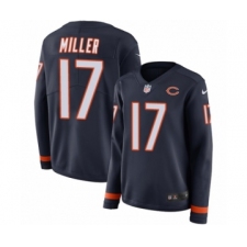 Women's Nike Chicago Bears #17 Anthony Miller Limited Navy Blue Therma Long Sleeve NFL Jersey