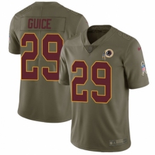 Men's Nike Washington Redskins #29 Derrius Guice Limited Olive 2017 Salute to Service NFL Jersey
