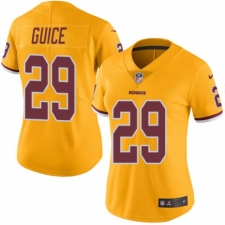 Women's Nike Washington Redskins #29 Derrius Guice Limited Gold Rush Vapor Untouchable NFL Jersey