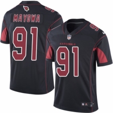Men's Nike Arizona Cardinals #91 Benson Mayowa Elite Black Rush Vapor Untouchable NFL Jersey