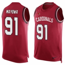 Men's Nike Arizona Cardinals #91 Benson Mayowa Limited Red Player Name & Number Tank Top NFL Jersey