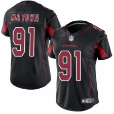 Women's Nike Arizona Cardinals #91 Benson Mayowa Limited Black Rush Vapor Untouchable NFL Jersey