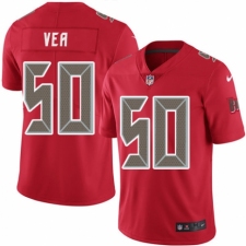 Men's Nike Tampa Bay Buccaneers #50 Vita Vea Elite Red Rush Vapor Untouchable NFL Jersey