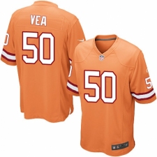 Men's Nike Tampa Bay Buccaneers #50 Vita Vea Game Orange Glaze Alternate NFL Jersey