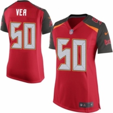 Women's Nike Tampa Bay Buccaneers #50 Vita Vea Game Red Team Color NFL Jersey