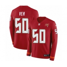 Youth Nike Tampa Bay Buccaneers #50 Vita Vea Limited Red Therma Long Sleeve NFL Jersey