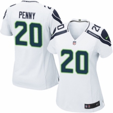 Women's Nike Seattle Seahawks #20 Rashaad Penny Game White NFL Jersey