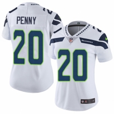 Women's Nike Seattle Seahawks #20 Rashaad Penny White Vapor Untouchable Elite Player NFL Jersey