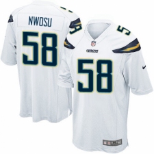 Men's Nike Los Angeles Chargers #58 Uchenna Nwosu Game White NFL Jersey