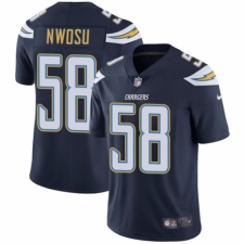 Men's Nike Los Angeles Chargers #58 Uchenna Nwosu Navy Blue Team Color Vapor Untouchable Limited Player NFL Jersey