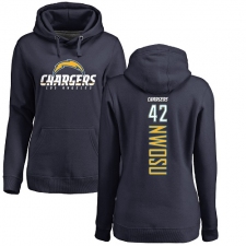 NFL Women's Nike Los Angeles Chargers #42 Uchenna Nwosu Navy Blue Backer Pullover Hoodie