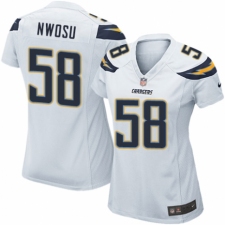 Women's Nike Los Angeles Chargers #58 Uchenna Nwosu Game White NFL Jersey