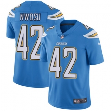 Youth Nike Los Angeles Chargers #42 Uchenna Nwosu Electric Blue Alternate Vapor Untouchable Limited Player NFL Jersey