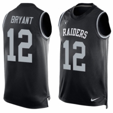 Men's Nike Oakland Raiders #12 Martavis Bryant Limited Black Player Name & Number Tank Top NFL Jersey